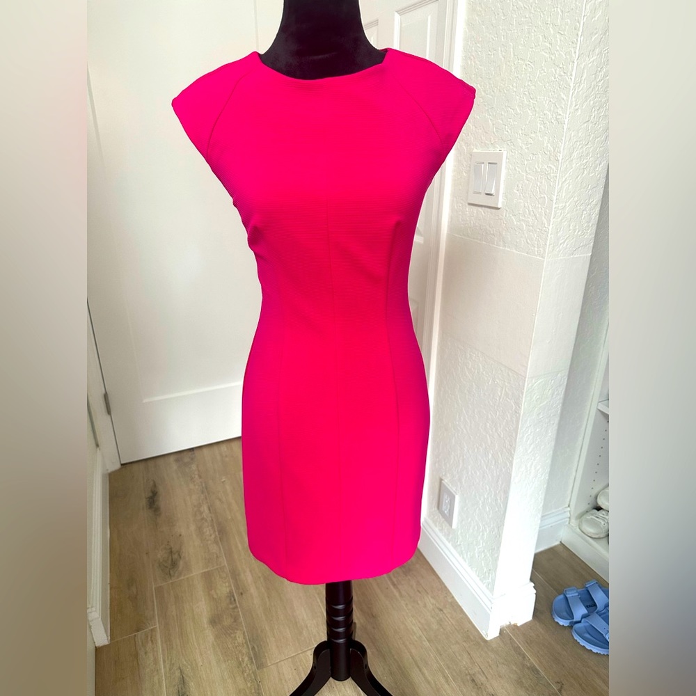 The fuchsia pink elegant dress